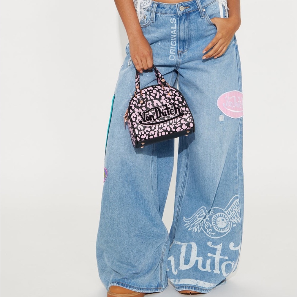 Von Dutch eyeball wide leg jeans